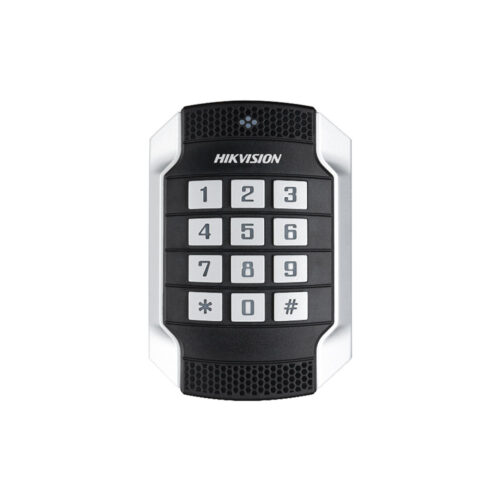 Hikvision DS-K1104MK Mifare kaart lezer en keypad voor binnen en buiten met RS-485 en Wiegand 34/26
