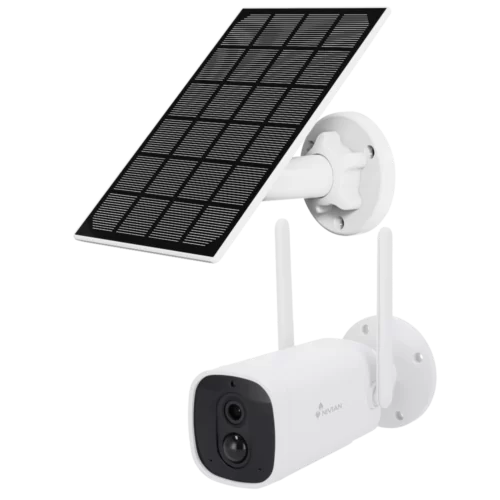 Nivian NVS-06BATSOLAR Full HD 2MP Wi-Fi bullet camera voor buiten met accu, IR nachtzicht, wit licht, microSD en 2-weg audio en gratis Tuya applicatie
