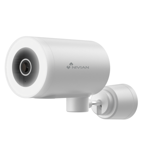 Nivian IPC-0H3-L Full HD 4MP Wi-Fi full-color buiten bullet camera met IR nachtzicht, Wit LED, WDR en gratis Tuya applicatie