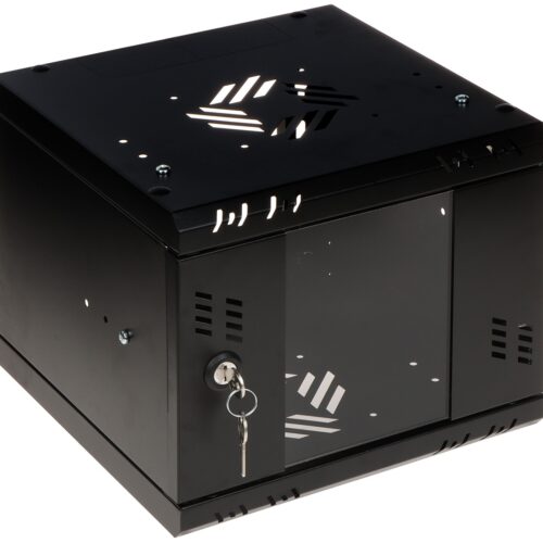 WL4 SR104U-B Server wandkast 4U 10″ met ventilatoropeningen, deur met gehard glas en slot